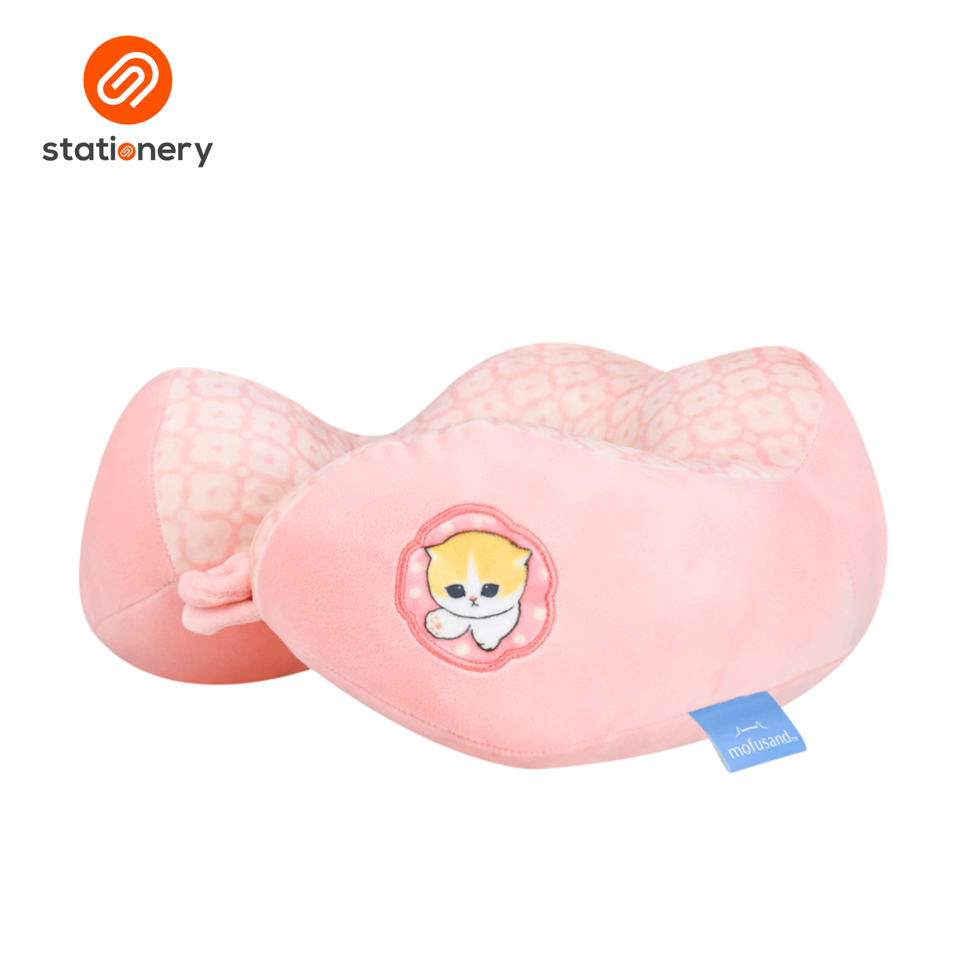 Mofusand Coffee & Donuts Structured Neck Pillow - Pink-zoom-3