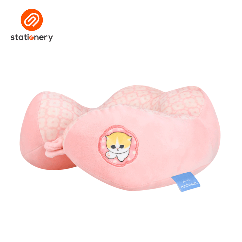 Mofusand Coffee & Donuts Structured Neck Pillow - Pink-zoom-
