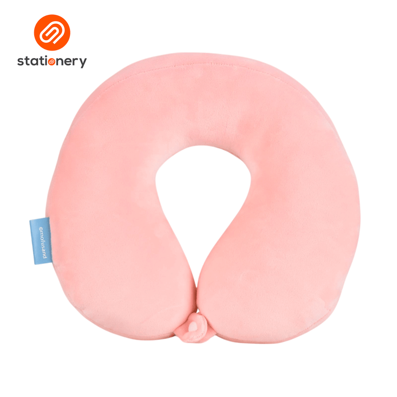 Mofusand Coffee & Donuts Structured Neck Pillow - Pink-zoom-
