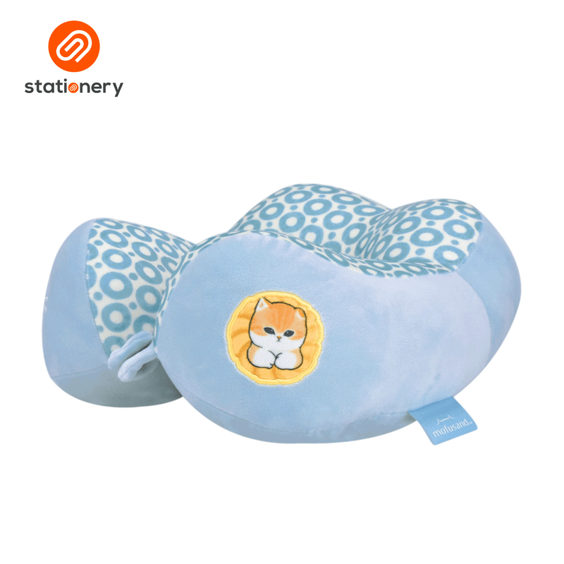 Mofusand Coffee & Donuts Structured Neck Pillow - Pink-zoom-