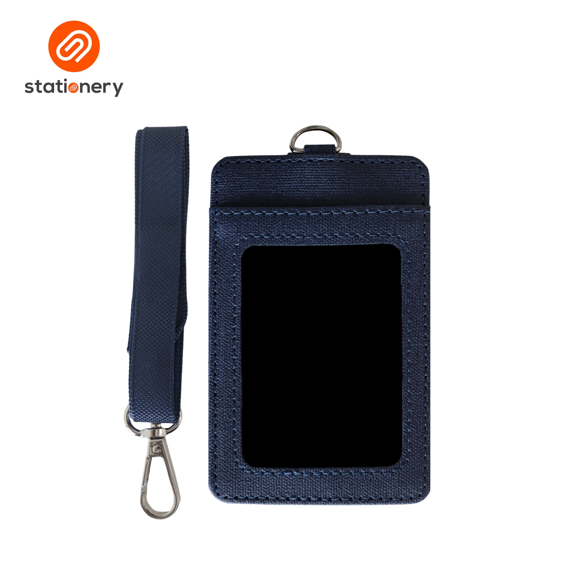 Leatherette Woven ID Case with Card Pocket & Lanyard-6
