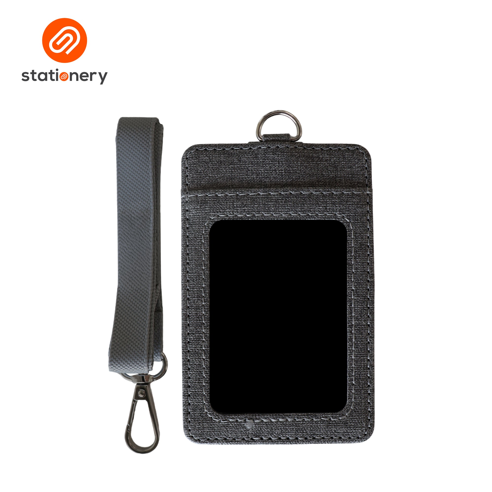 Leatherette Woven ID Case with Card Pocket & Lanyard-zoom-7