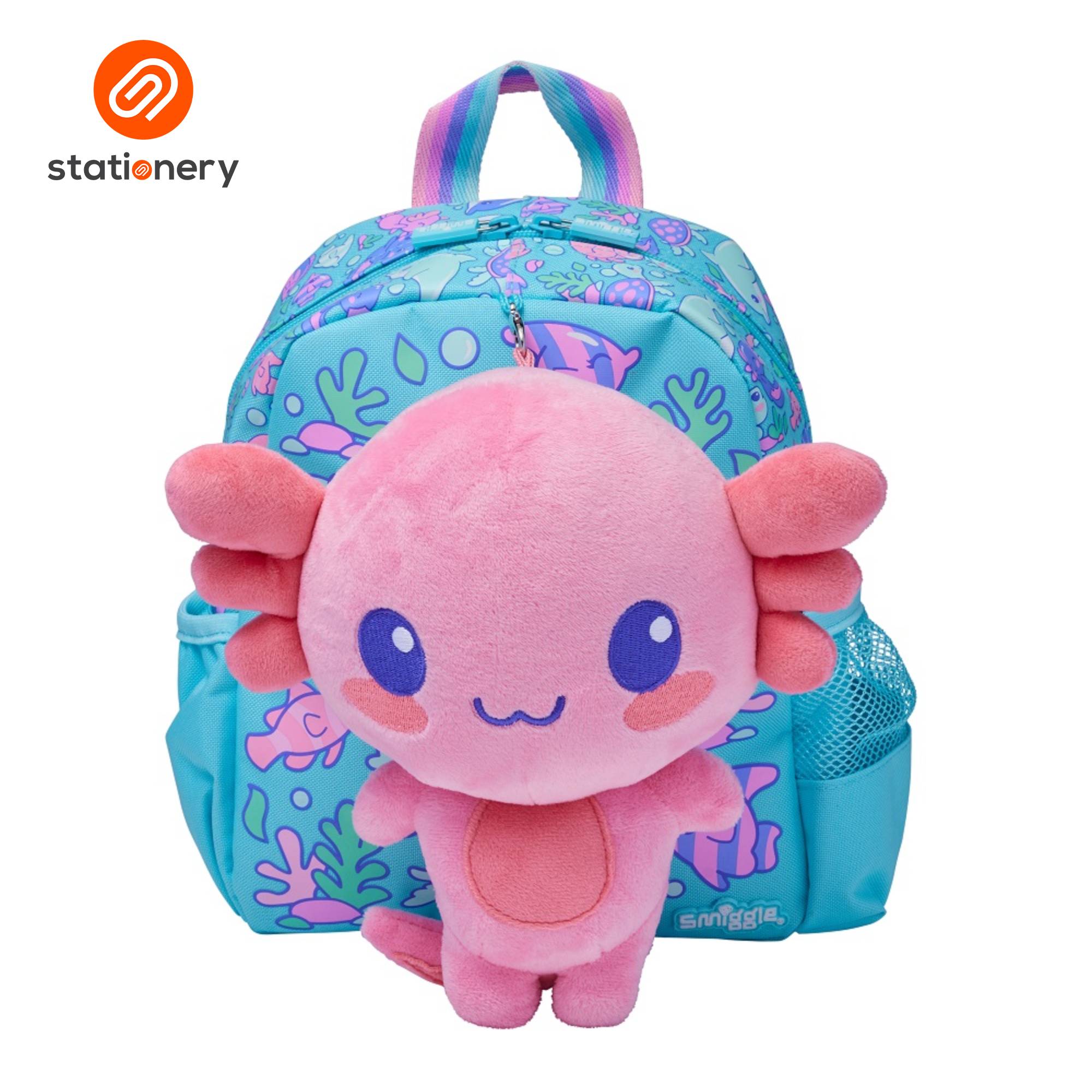 Smiggle Little Journeys Teeny Tiny Backpack With Detachable Plush Toy - Aqua-zoom-2