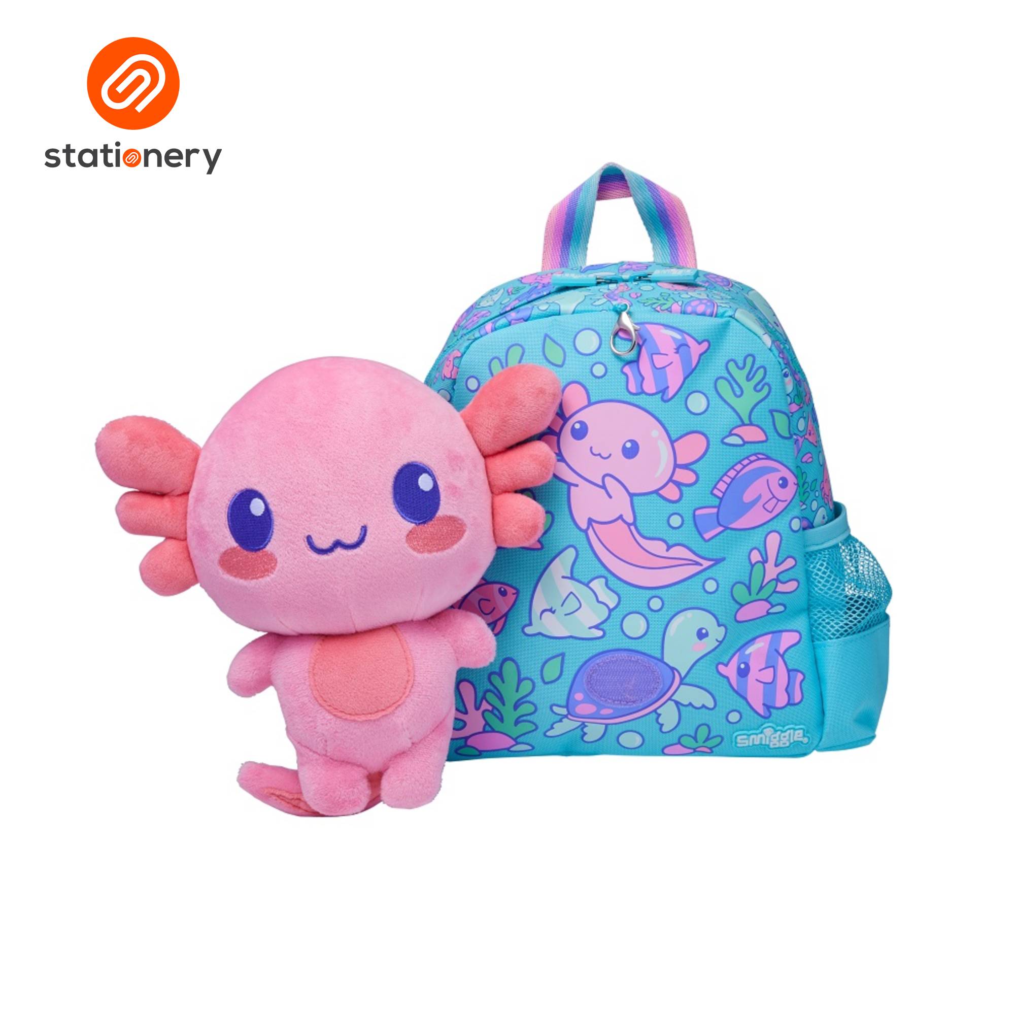 Smiggle Little Journeys Teeny Tiny Backpack With Detachable Plush Toy - Aqua-zoom-3
