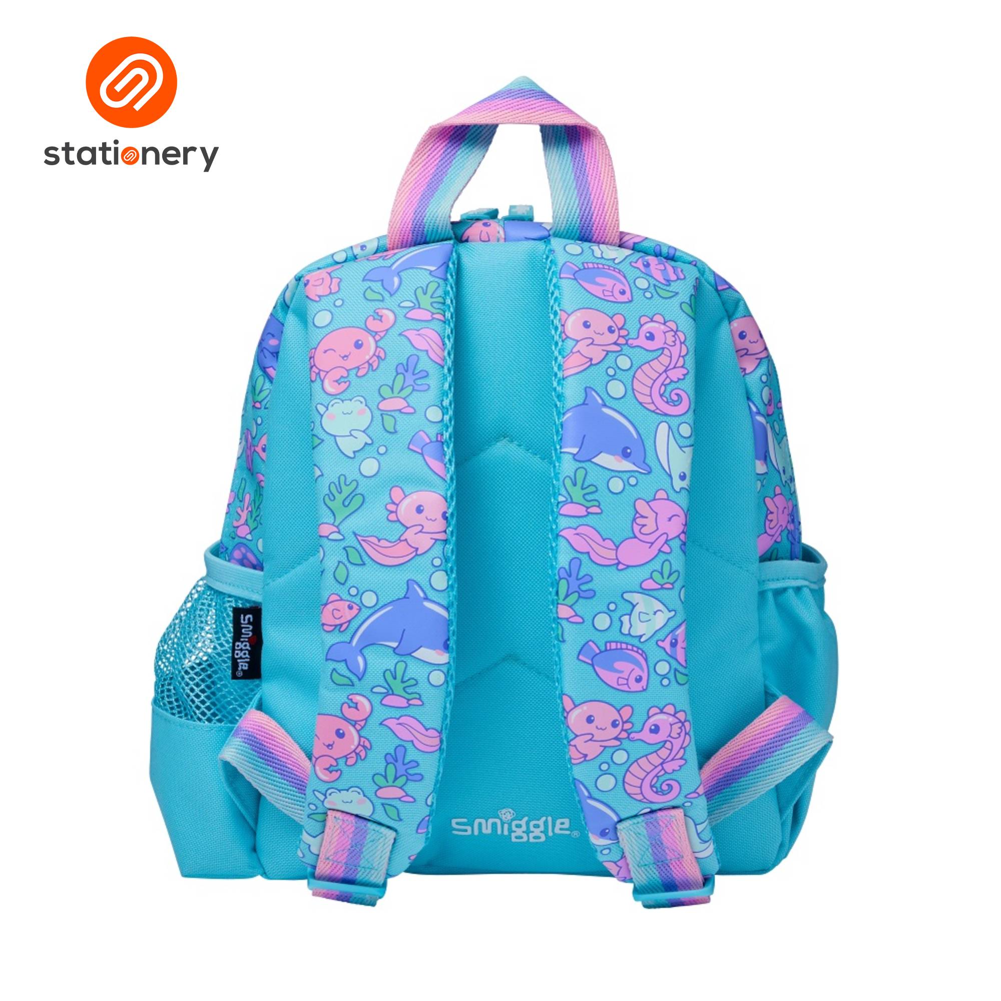 Smiggle Little Journeys Teeny Tiny Backpack With Detachable Plush Toy - Aqua-zoom-4