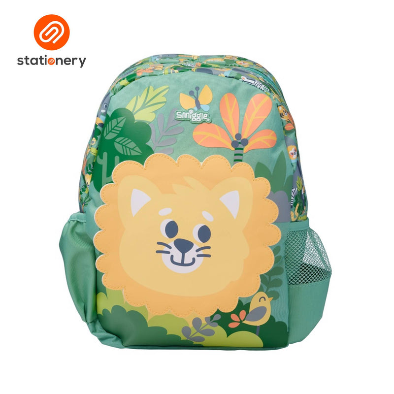 Smiggle Little Journeys Junior Character Hoodie Backpack - Green-zoom-