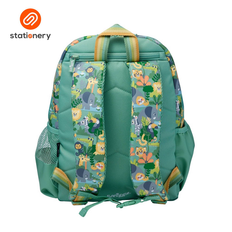 Smiggle Little Journeys Junior Character Hoodie Backpack - Green-zoom-