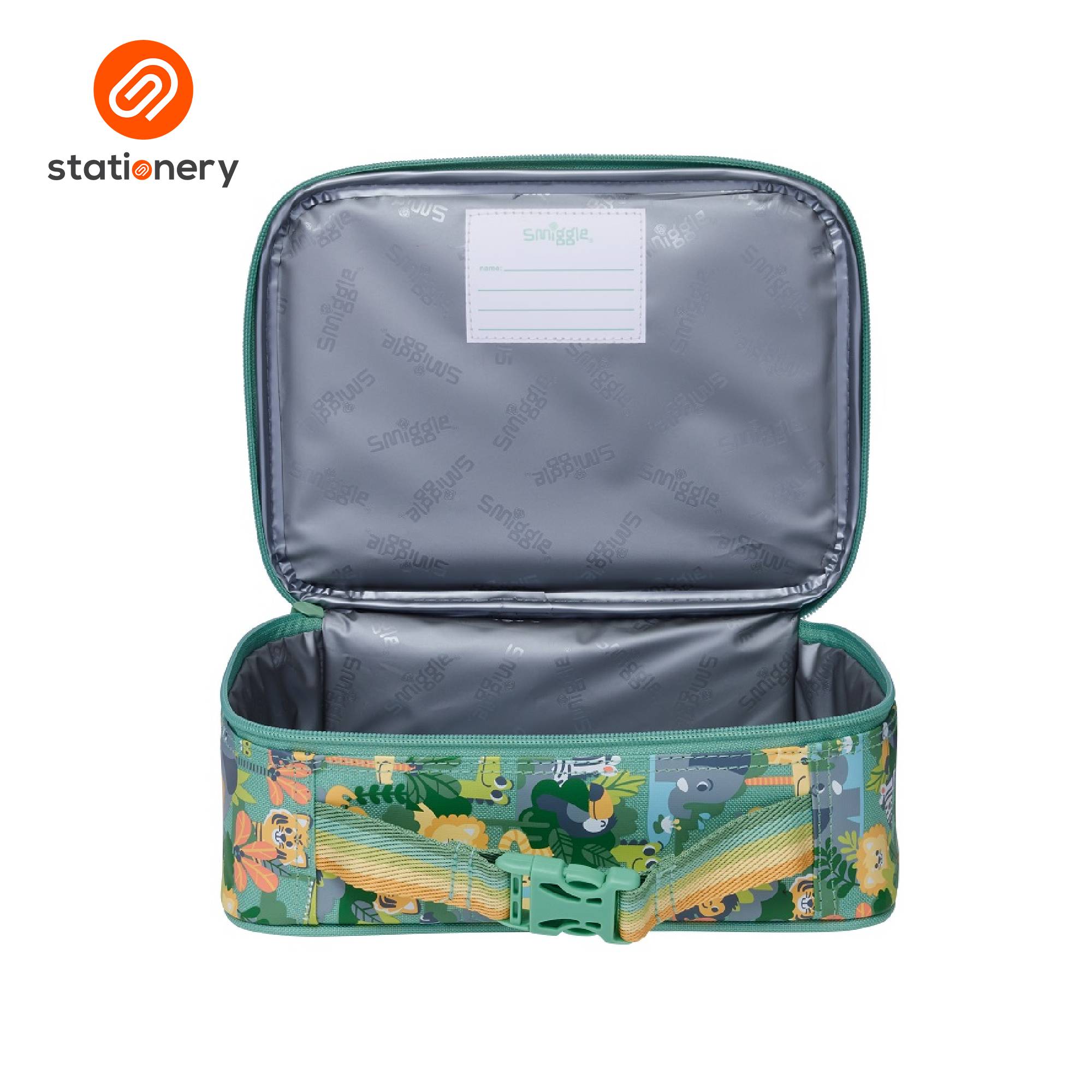 Smiggle Little Journeys Teeny Tiny Square Lunchbox - Green