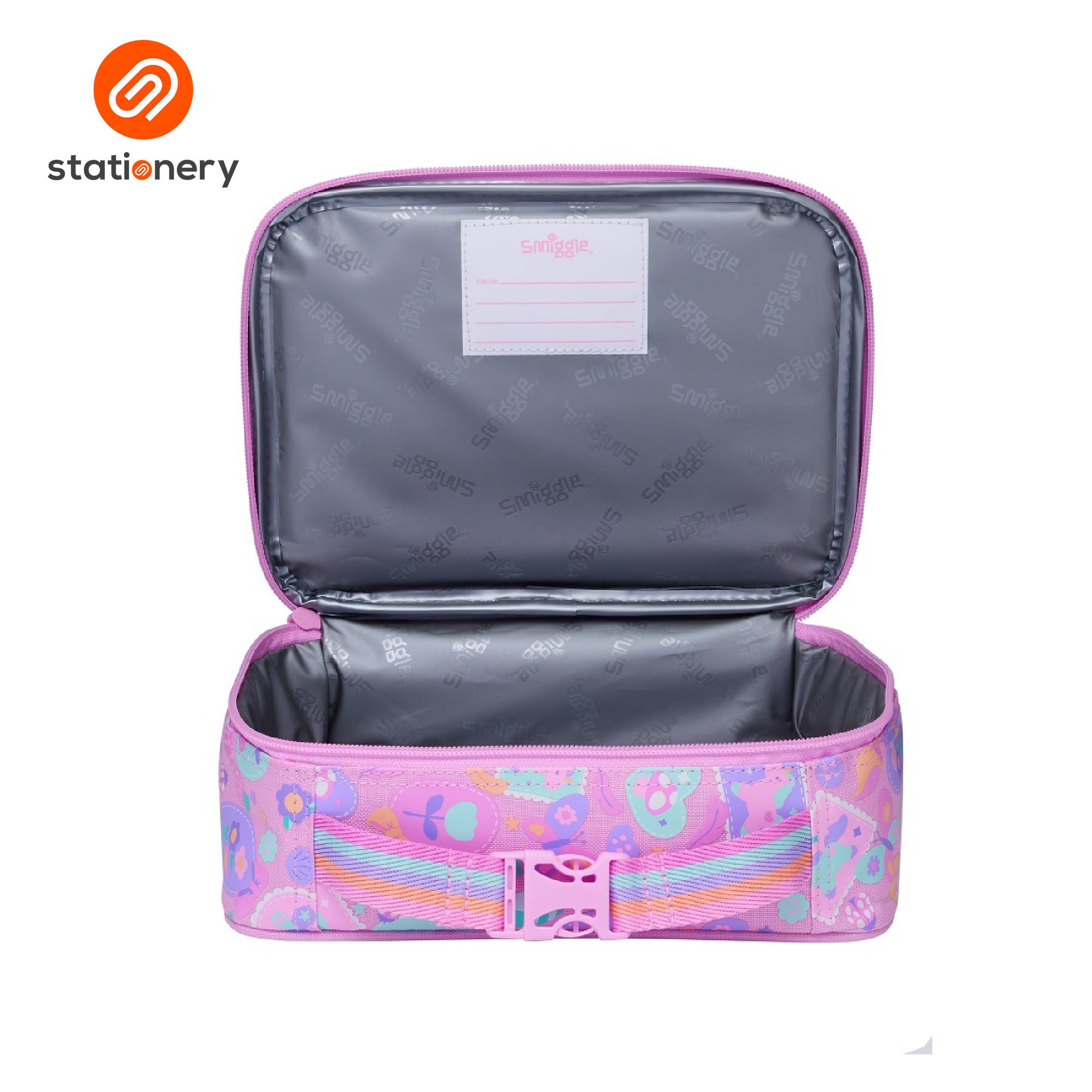 Smiggle Little Journeys Teeny Tiny Square Lunchbox - Pink-zoom-2
