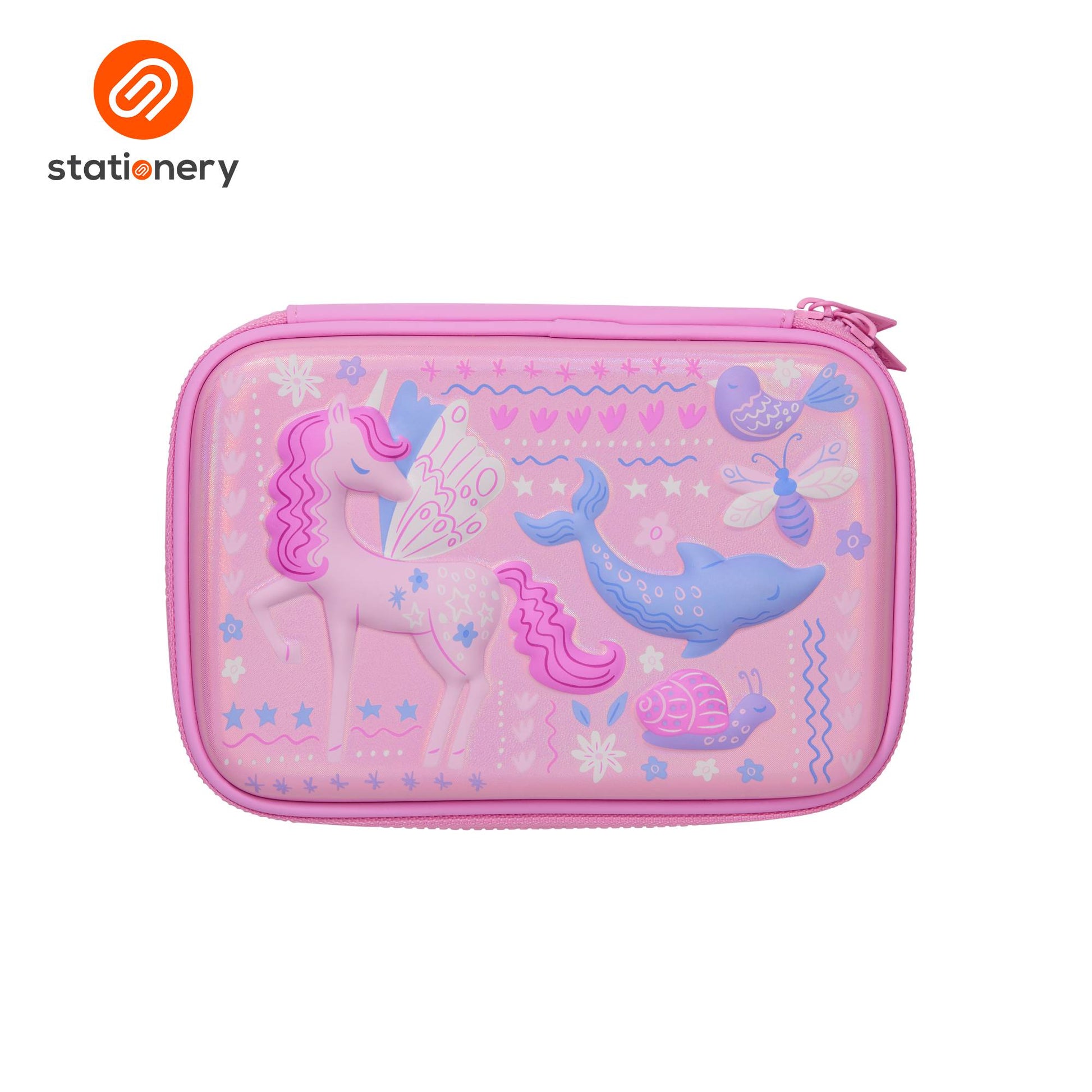 Smiggle Realm Hardtop Pencil Case - Pink-1