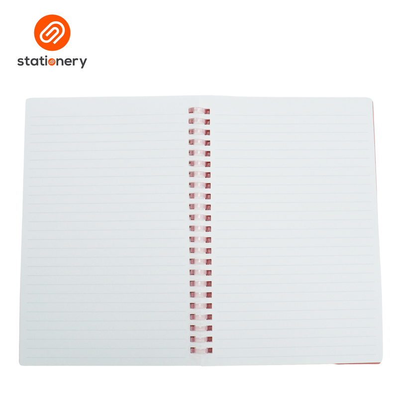 Soft Ring Spiral Notebook A5 80 Sheets Ruled - PP Cover-zoom-