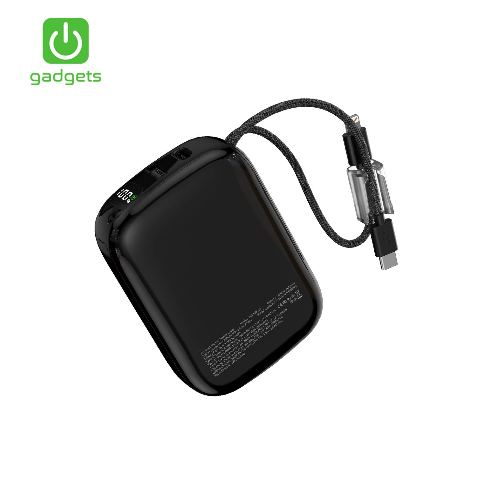 SSP-10100791:10100791b-GADGETS_GLOSSY_POWERBANK_20KMAH_W_CABLES-BLACK.jpg