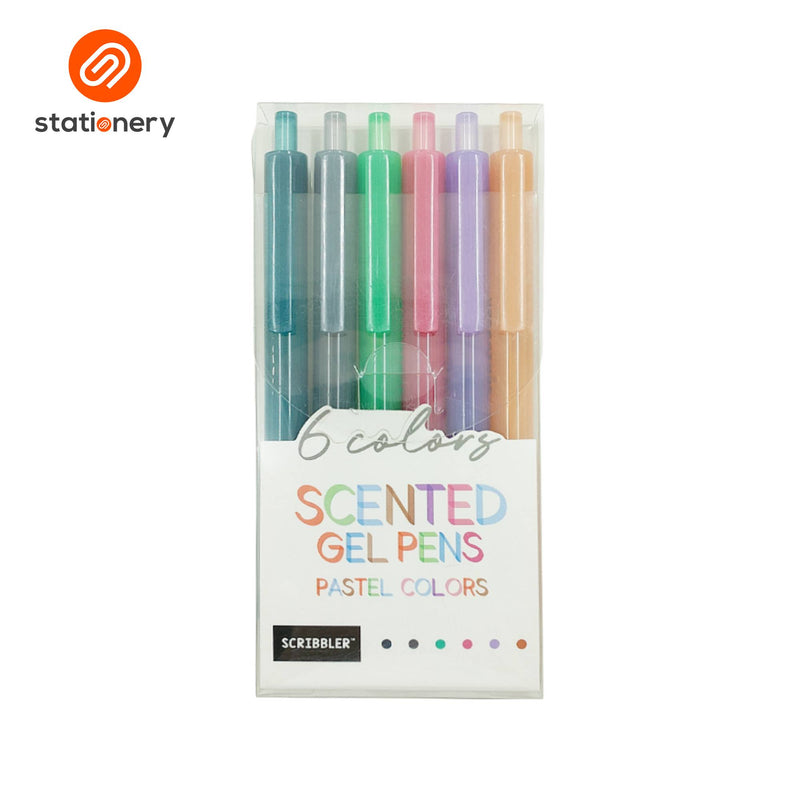 Scribbler Pastel Scented Gel Pens - 6 Colors Set-zoom-