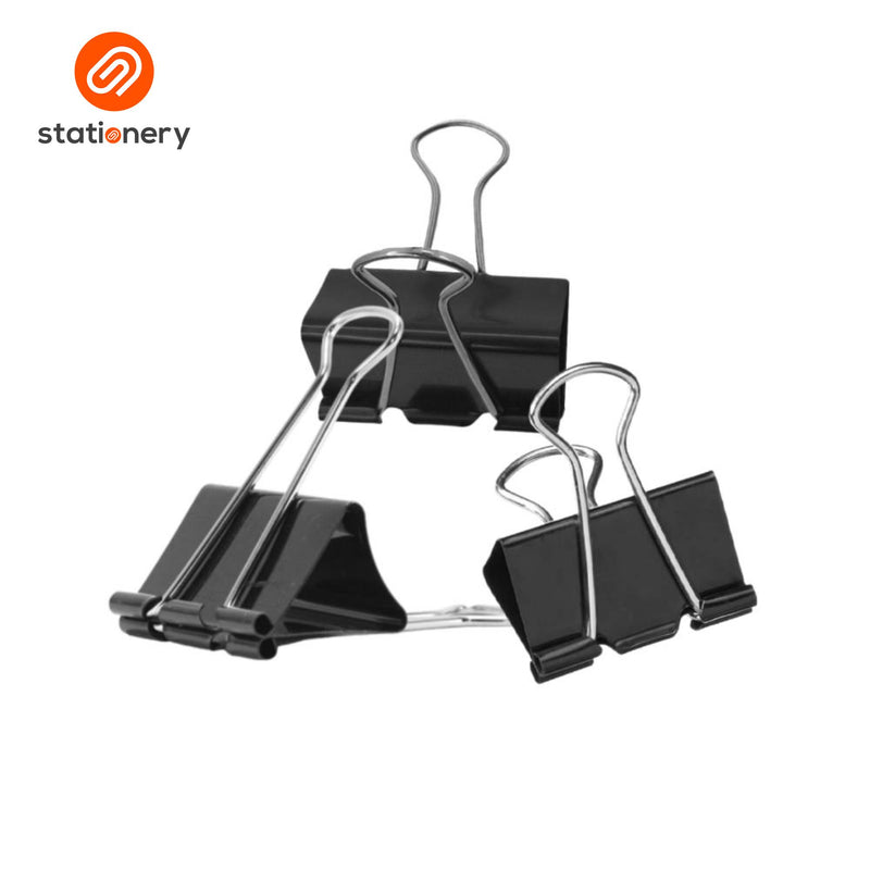 Stationery Black Binder Clip 51mm (3 Pieces)-zoom-