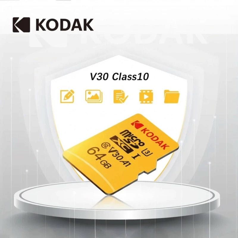 Kodak MicroSD UHS-I U3 V30 A1 Memory Card (64GB) with Adapter-zoom-