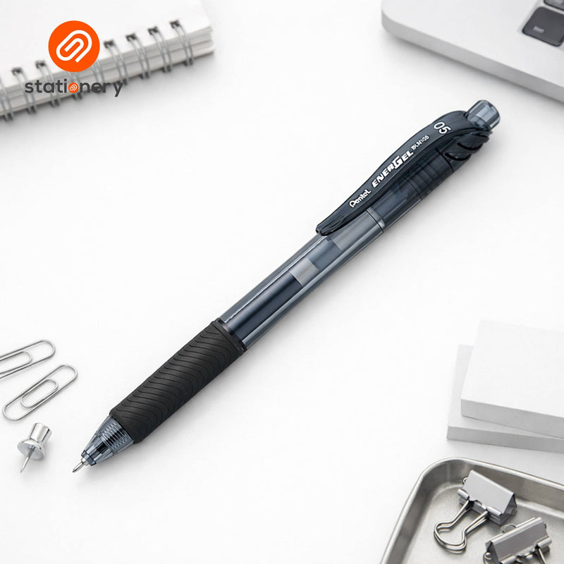 Pentel EnerGel-X Retractable Gel Pen 0.5mm Black - BLN105-zoom-