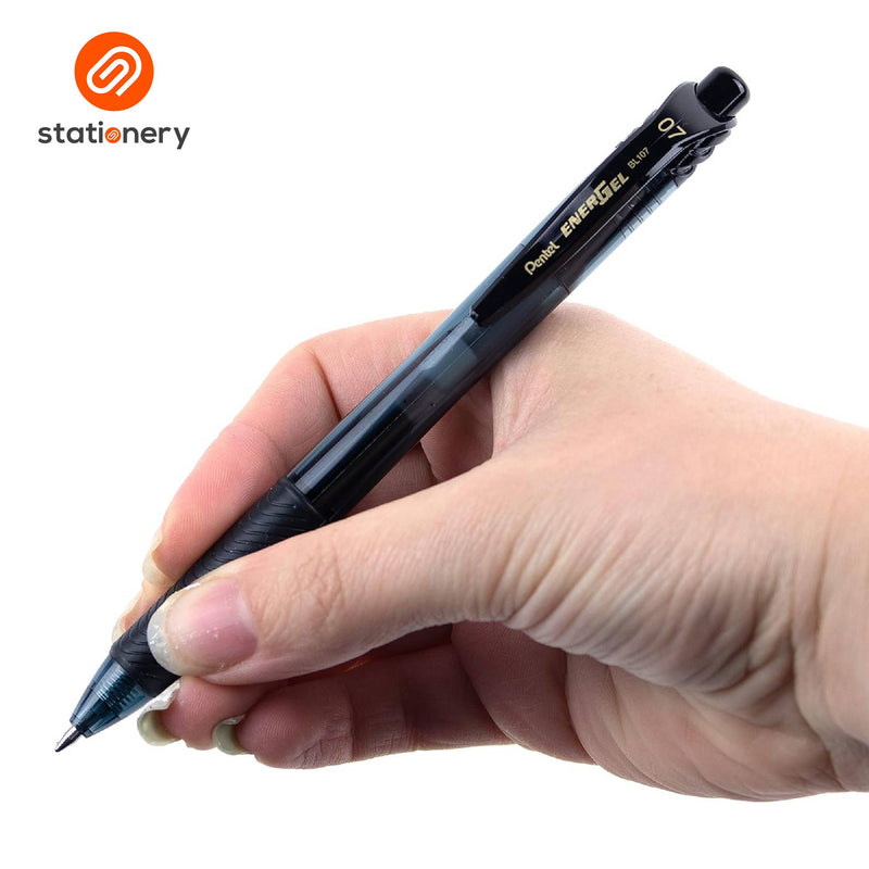 Pentel EnerGel-X Retractable Gel Pen 0.7mm Black - BLN107-zoom-