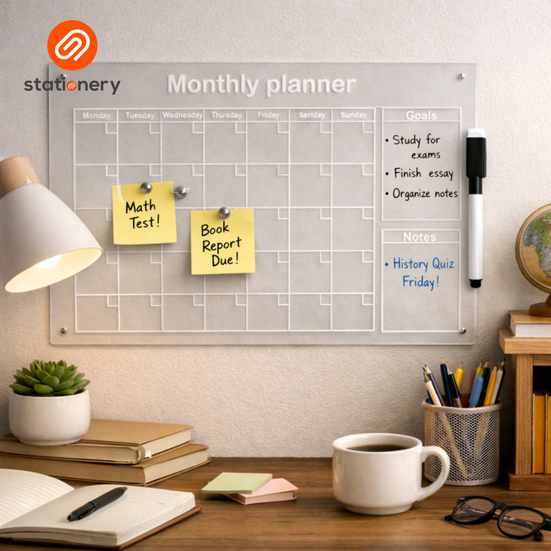 Acrylic Whiteboard Monthly Planner A4 - 30 x 20 cm-zoom-