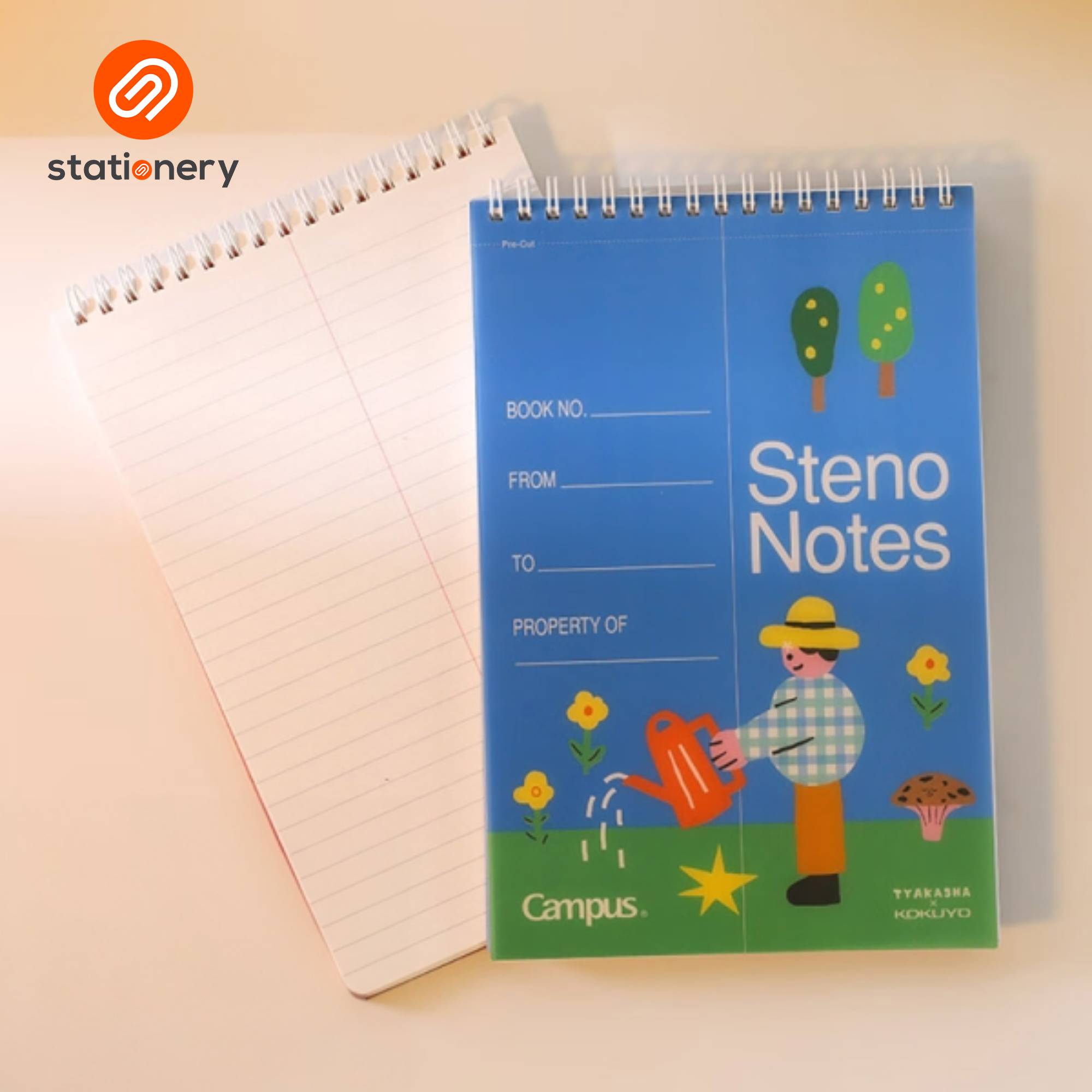 Kokuyo Tyakasha Steno Notes Spiral Notebook - 6x9"-zoom-9
