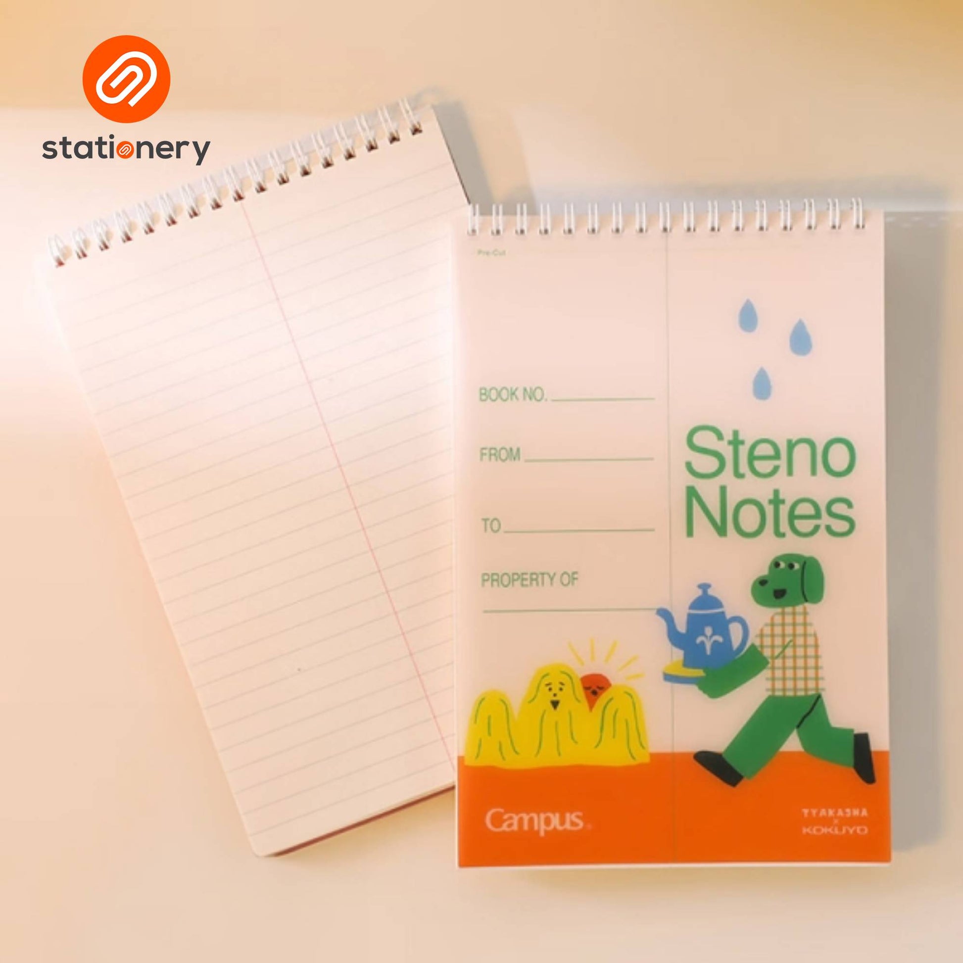 Kokuyo Tyakasha Steno Notes Spiral Notebook - 6x9"-10