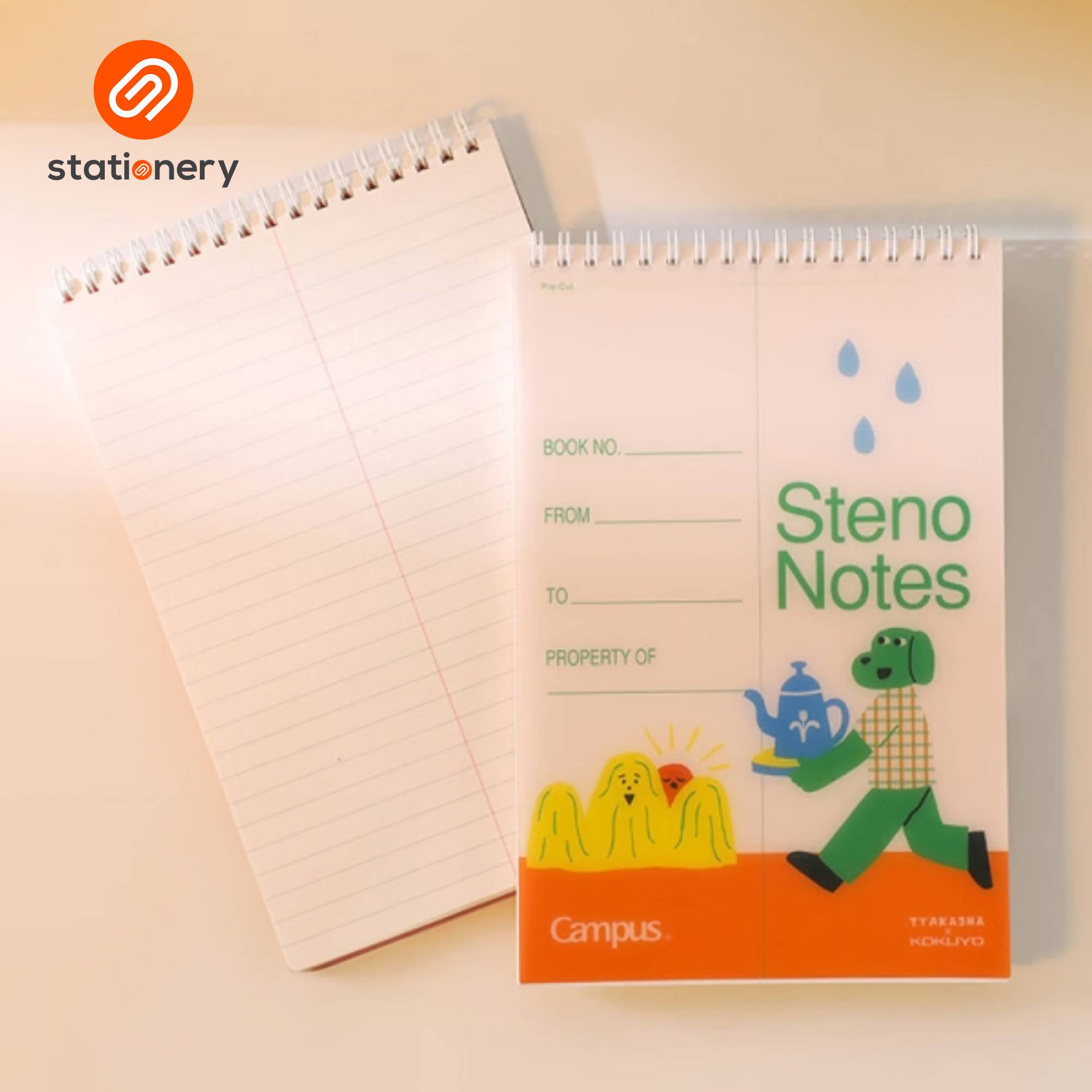 Kokuyo Tyakasha Steno Notes Spiral Notebook - 6x9"-zoom-10
