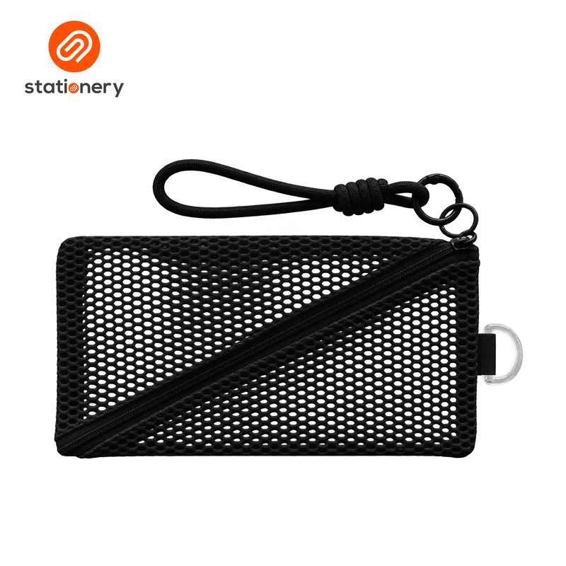Hexagon Mesh Hemingway Rectangle Pouch (19 x 10 cm)-zoom-