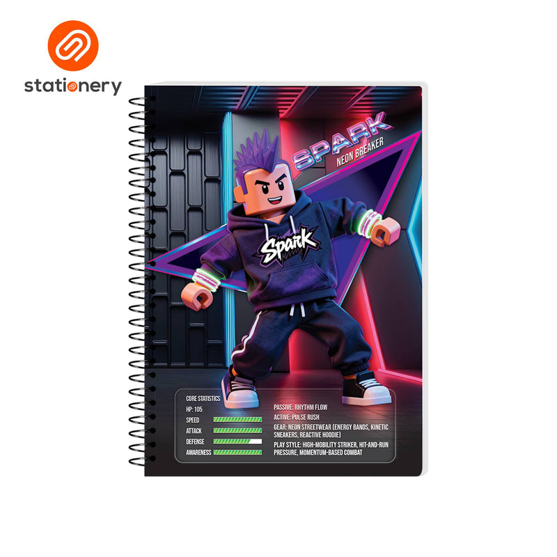 Advance Cyblox Spiral Notebook 80lvs Pack of 8-zoom-
