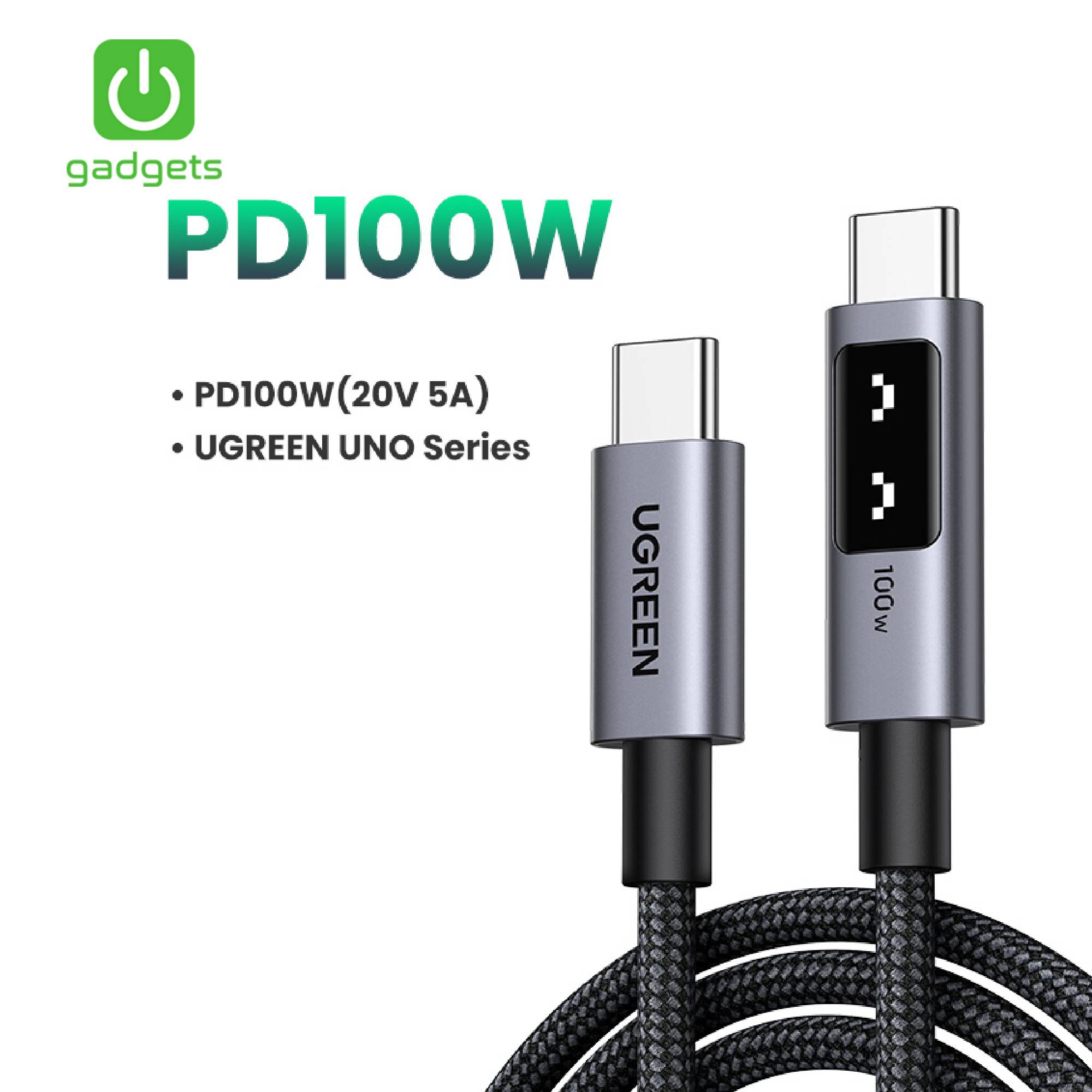 UGreen Uno USB-C to USB-C 100W PD Fast Charging Cable 1m-zoom-3