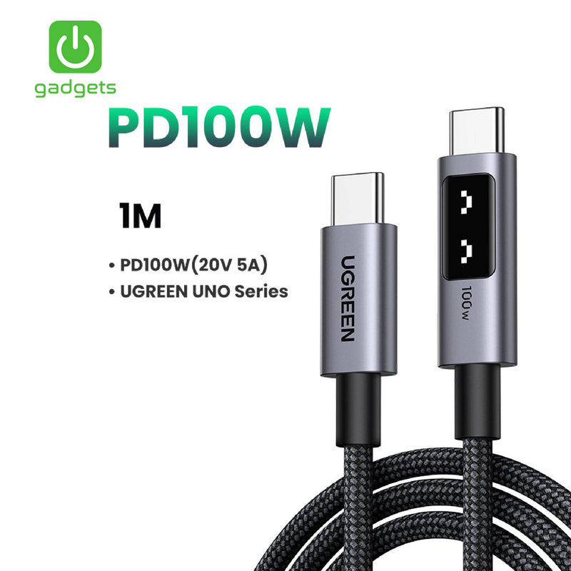 UGreen Uno USB-C to USB-C 100W PD Fast Charging Cable 1m-zoom-