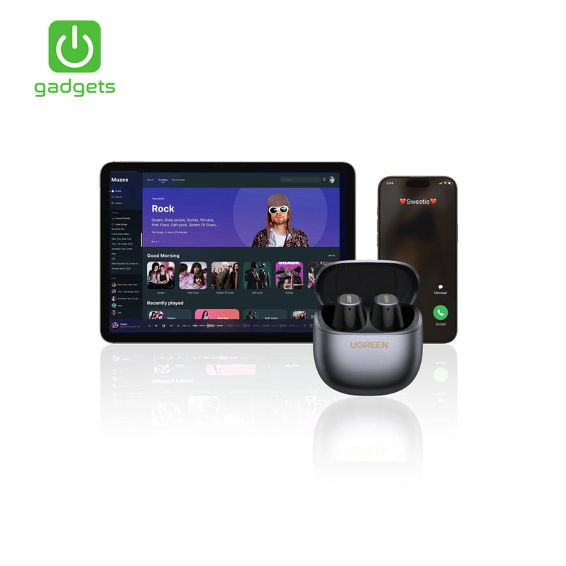 UGreen HiTune A3 Bluetooth Earbuds WS220 - Black-zoom-
