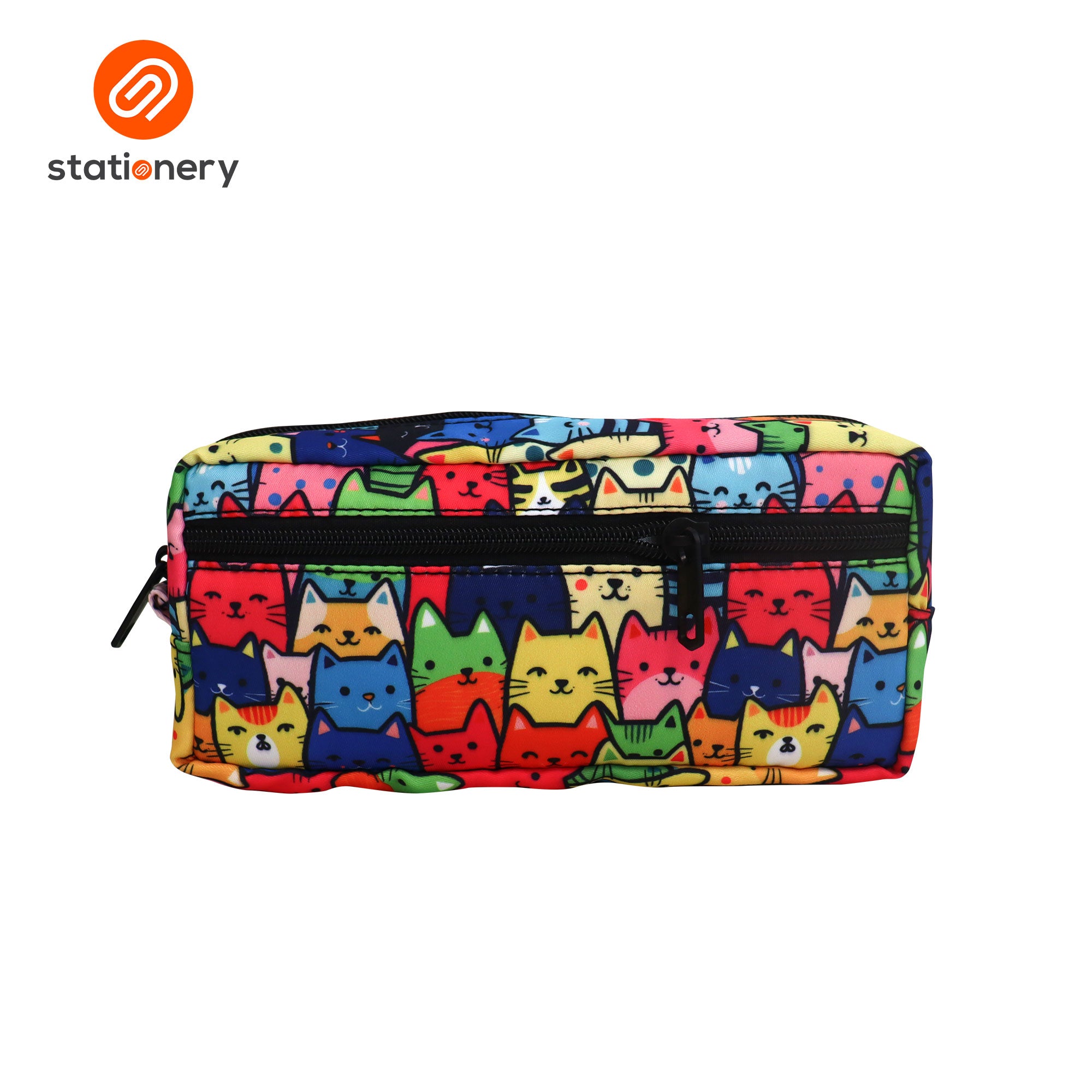 Multi Purpose Double Zip Pencil Case with Pocket