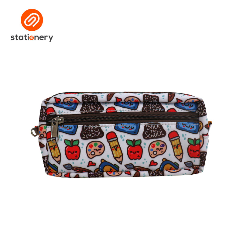 Multi Purpose Double Zip Pencil Case with Pocket-zoom-