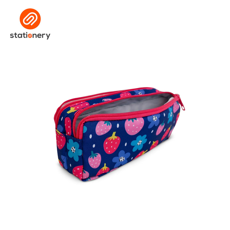 Side-by-Side Double-Zip Pencil Case-zoom-