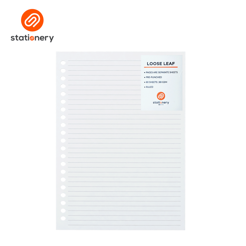 Loose Leaf Binder Refill A5 80GSM 80 Sheets-zoom-