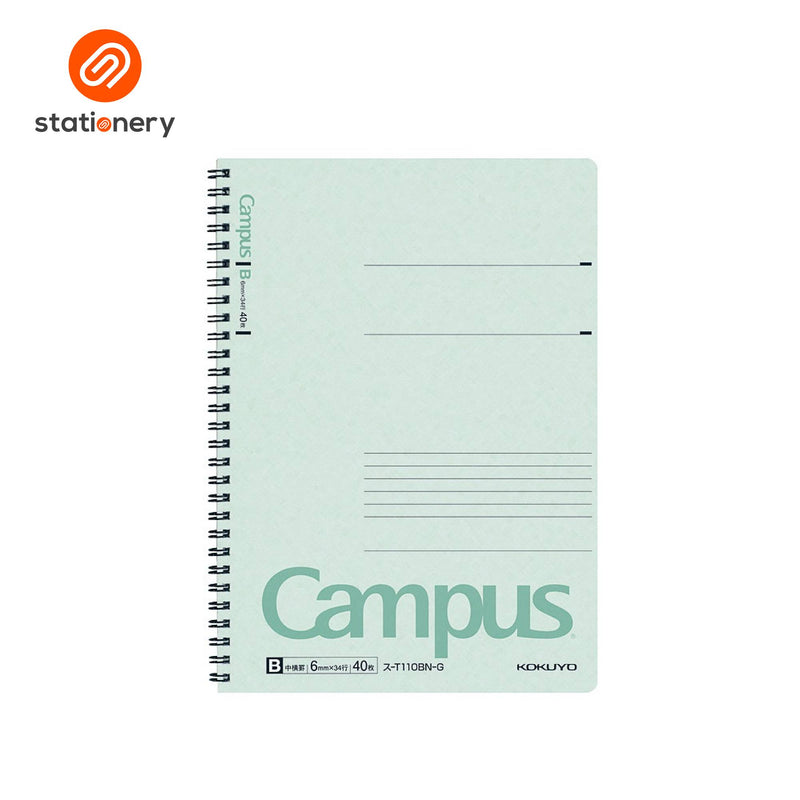 Kokuyo Campus Twin Ring Notebook B5 6mm Horizontally Ruled 40 Sheets-zoom-
