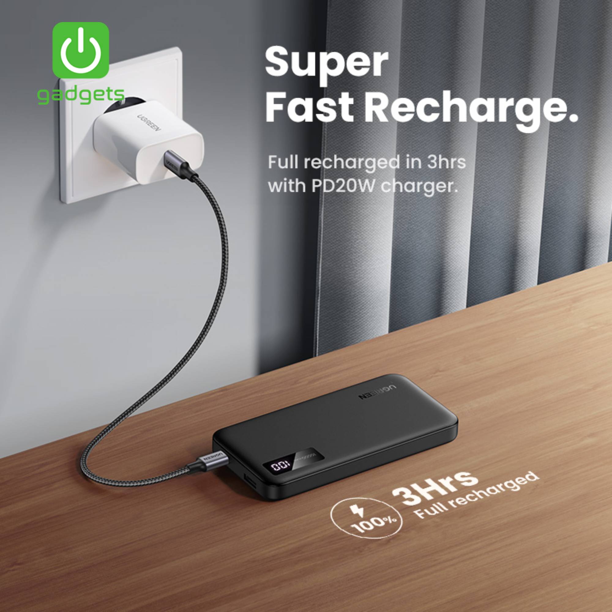UGreen Mini Quick Charging 20W 10000mAh Power Bank-zoom-12
