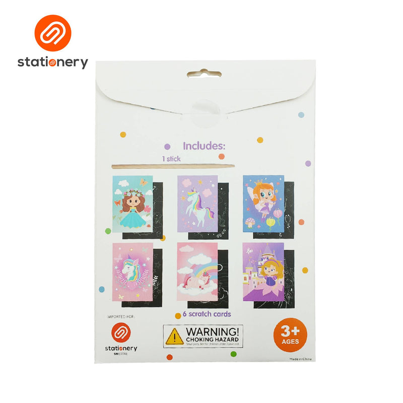 Scratch Art Card Set (6 Cards + 1 Wooden Scratch Stick)-zoom-