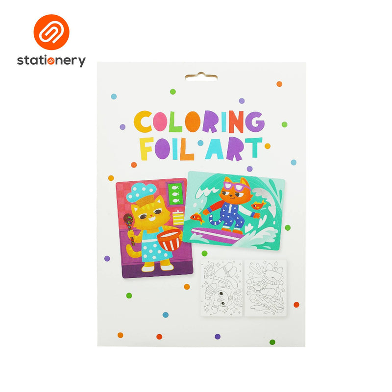 DIY Coloring Foil Art Activity Craft Set for Kids-zoom-