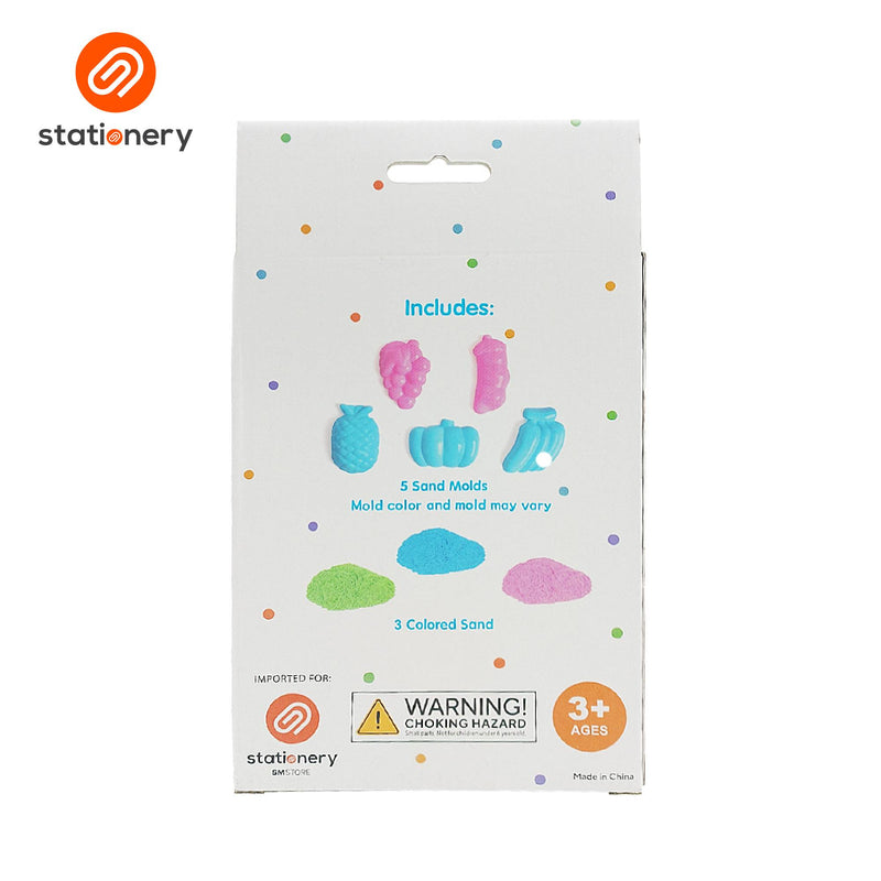 Sand Dough Playset with 3 Colored Sand & Molds-zoom-