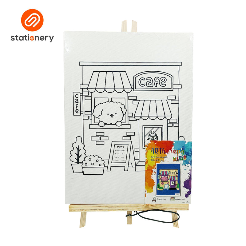 Artherapy Kids DIY Painting Kit with Wooden Easel (30 x 40 cm)-zoom-