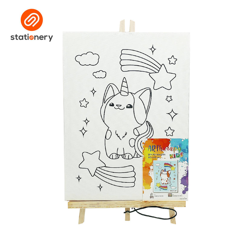 Artherapy Kids DIY Painting Kit with Wooden Easel (30 x 40 cm)-zoom-