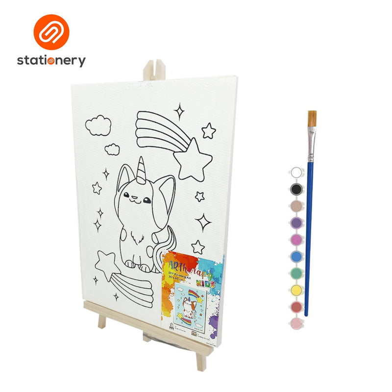 Artherapy Kids DIY Painting Kit with Wooden Easel (30 x 40 cm)-zoom-