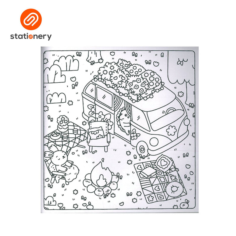 Cozy Town Color and Bloom Coloring Book for Kids & Adults-zoom-