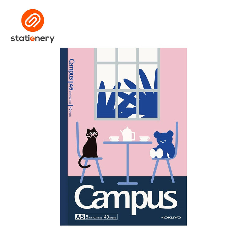 Kokuyo Campus Illustrator Series A5 Notebook 40P - Pack of 4-zoom-