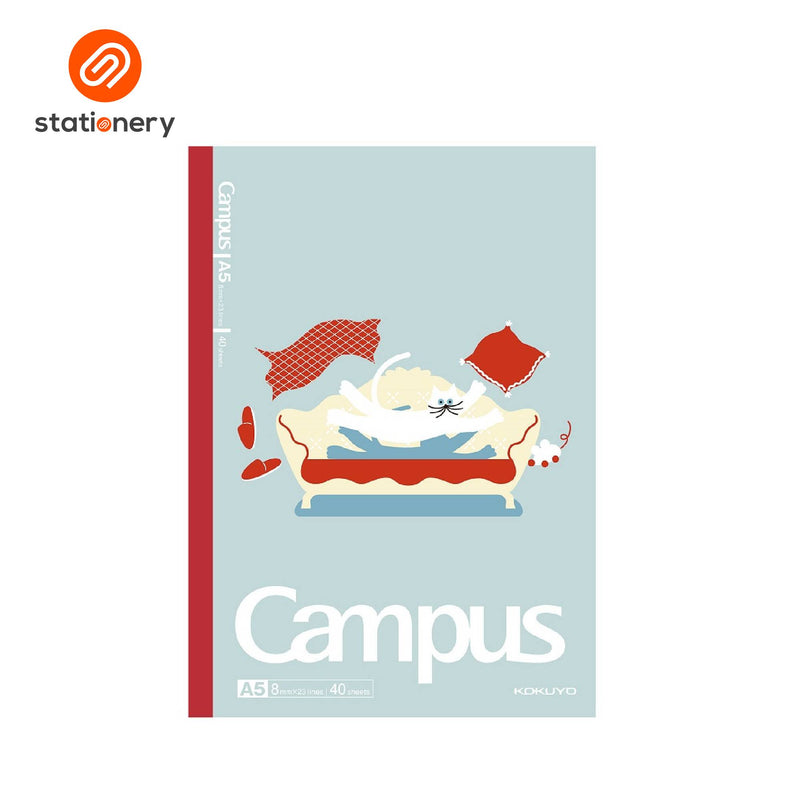 Kokuyo Campus Illustrator Series A5 Notebook 40P - Pack of 4-zoom-