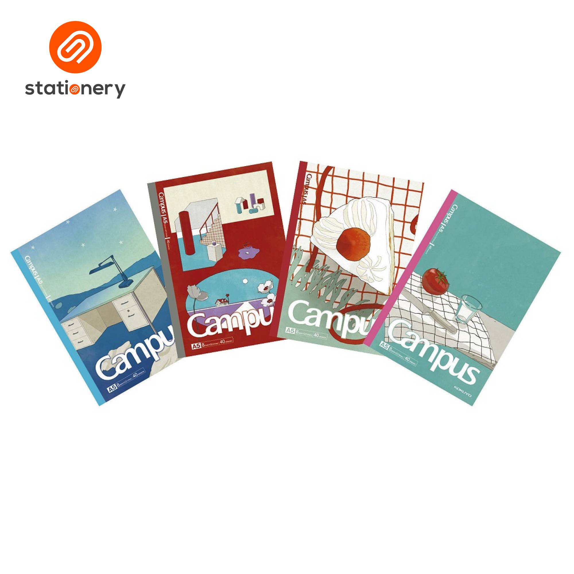 Kokuyo Campus Illustrator Series A5 Notebook 40P - Pack of 4-zoom-11