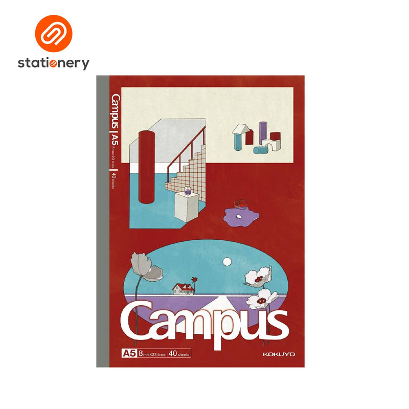 Kokuyo Campus Illustrator Series A5 Notebook 40P - Pack of 4-zoom-