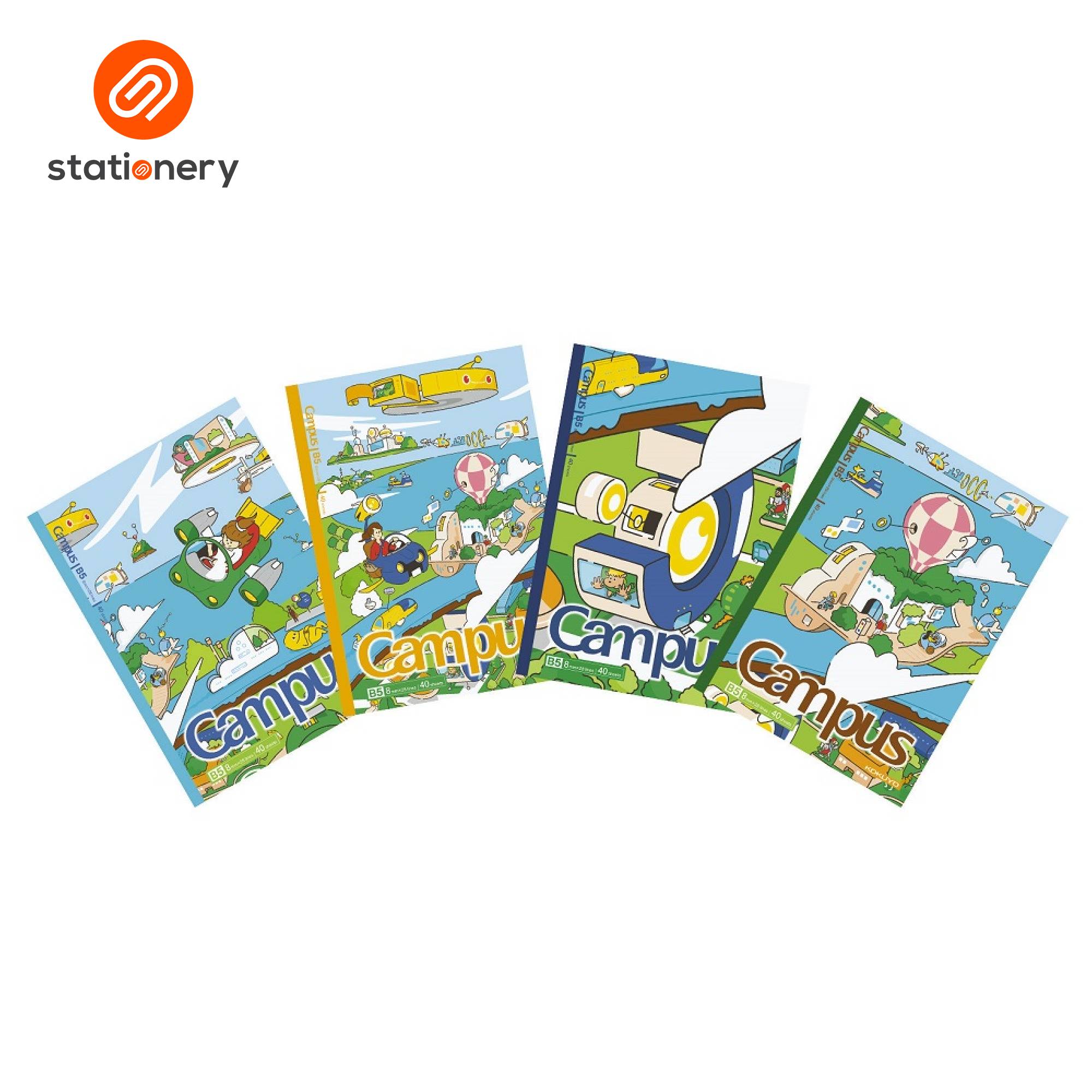 Kokuyo Campus Illustrator Series B5 Notebook 40P - Pack of 4