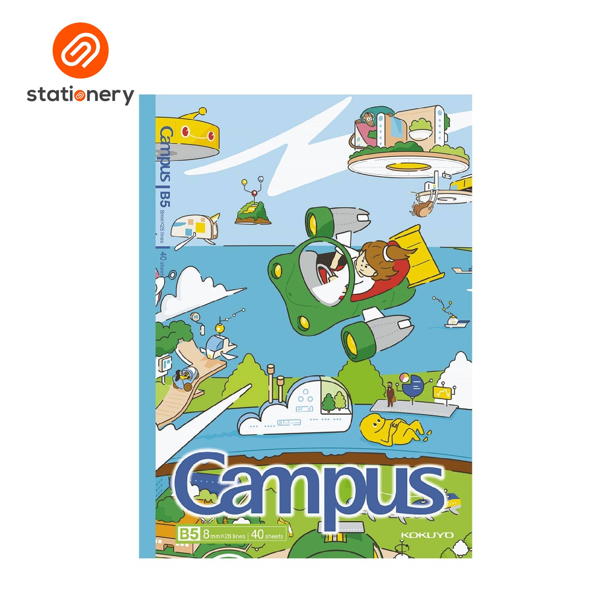 Kokuyo Campus Illustrator Series B5 Notebook 40P - Pack of 4