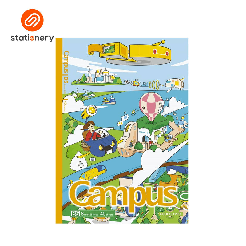 Kokuyo Campus Illustrator Series B5 Notebook 40P - Pack of 4-zoom-